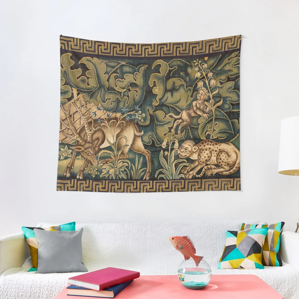FANTASTIC ANIMALS,DEER ,FLOWERS AND GREEN CABBAGE LEAVES ,Antique Floral Tapestry Decoration Aesthetic On The Wall Tapestry
FANTASTIC ANIMALS,DEER ,FLOWERS AND GREEN CABBAGE LEAVES ,Antique Floral Tapestry Decoration Aesthetic On The Wall Tapestry