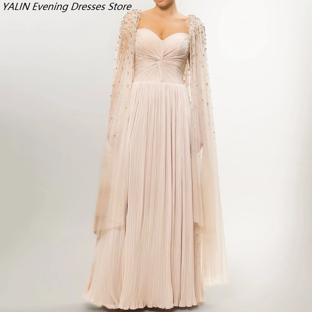Women's A-line Evening Dresses Ankle-length V-neck Sleeveless Prom Dresses Fashion Sequined Stole Simple Draped Customized Gowns
Women's A-line Evening Dresses Ankle-length V-neck Sleeveless Prom Dresses Fashion Sequined Stole Simple Draped Customized Gowns