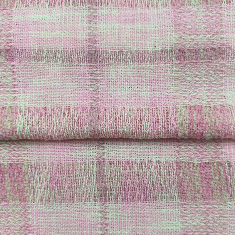 Pink Lattice Jacquard Yarn Dyed Braided Tweed Fabric For Woman's Spring Jacket Dress Suits Coat DIY Cloth Sewing Material
Pink Lattice Jacquard Yarn Dyed Braided Tweed Fabric For Woman's Spring Jacket Dress Suits Coat DIY Cloth Sewing Material 