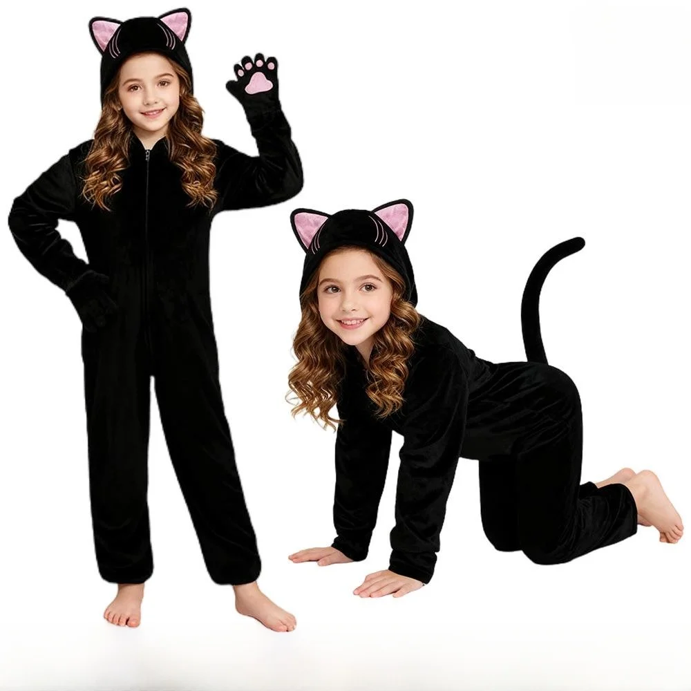 New Girls Costume Children's Halloween Outfit Black Animal Onesie Stage Performance Clothing Cross-Border Product
New Girls Costume Children's Halloween Outfit Black Animal Onesie Stage Performance Clothing Cross-Border Product