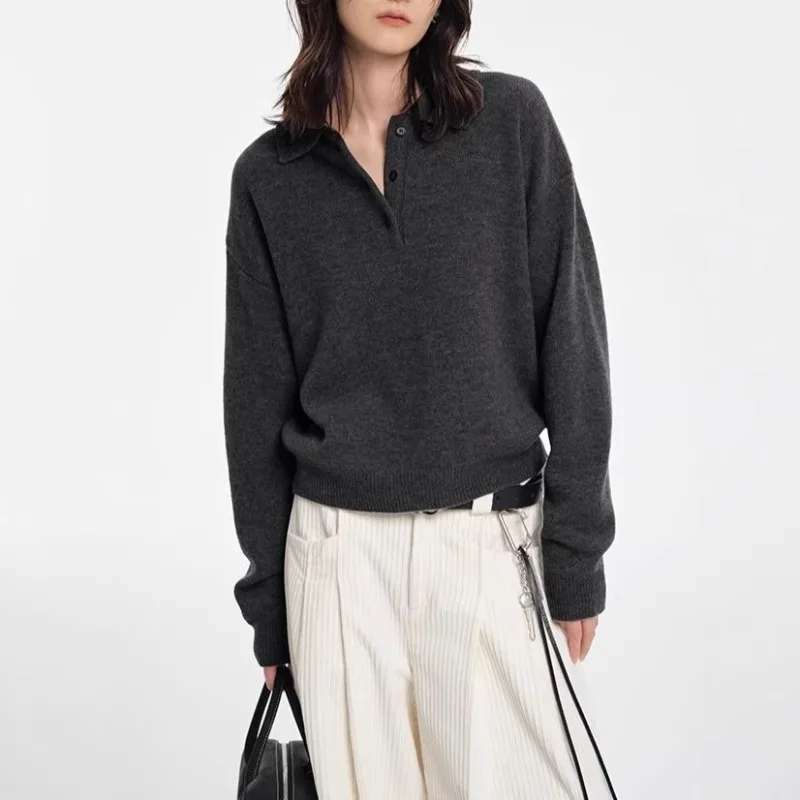 Sweater Loose-Fit Base Layer Top Y2k Clothing 2025 Fall Winter New Fashion Women's Polo Collar Pullover
Sweater Loose-Fit Base Layer Top Y2k Clothing 2025 Fall Winter New Fashion Women's Polo Collar Pullover