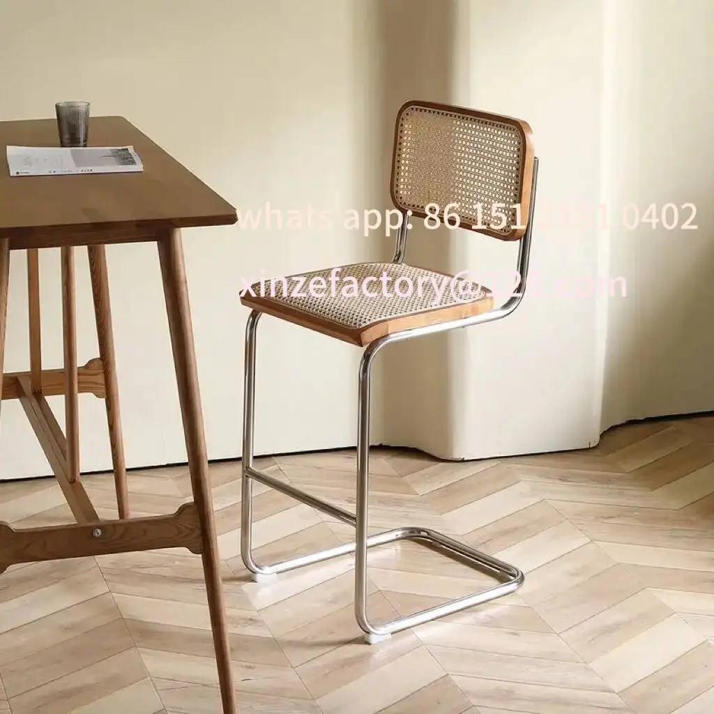 Customizable Modern Rattan Bar Stool with Metal Frame Minimalist Design Counter Chair for Kitchen Island Bar Living Room
Customizable Modern Rattan Bar Stool with Metal Frame Minimalist Design Counter Chair for Kitchen Island Bar Living Room
