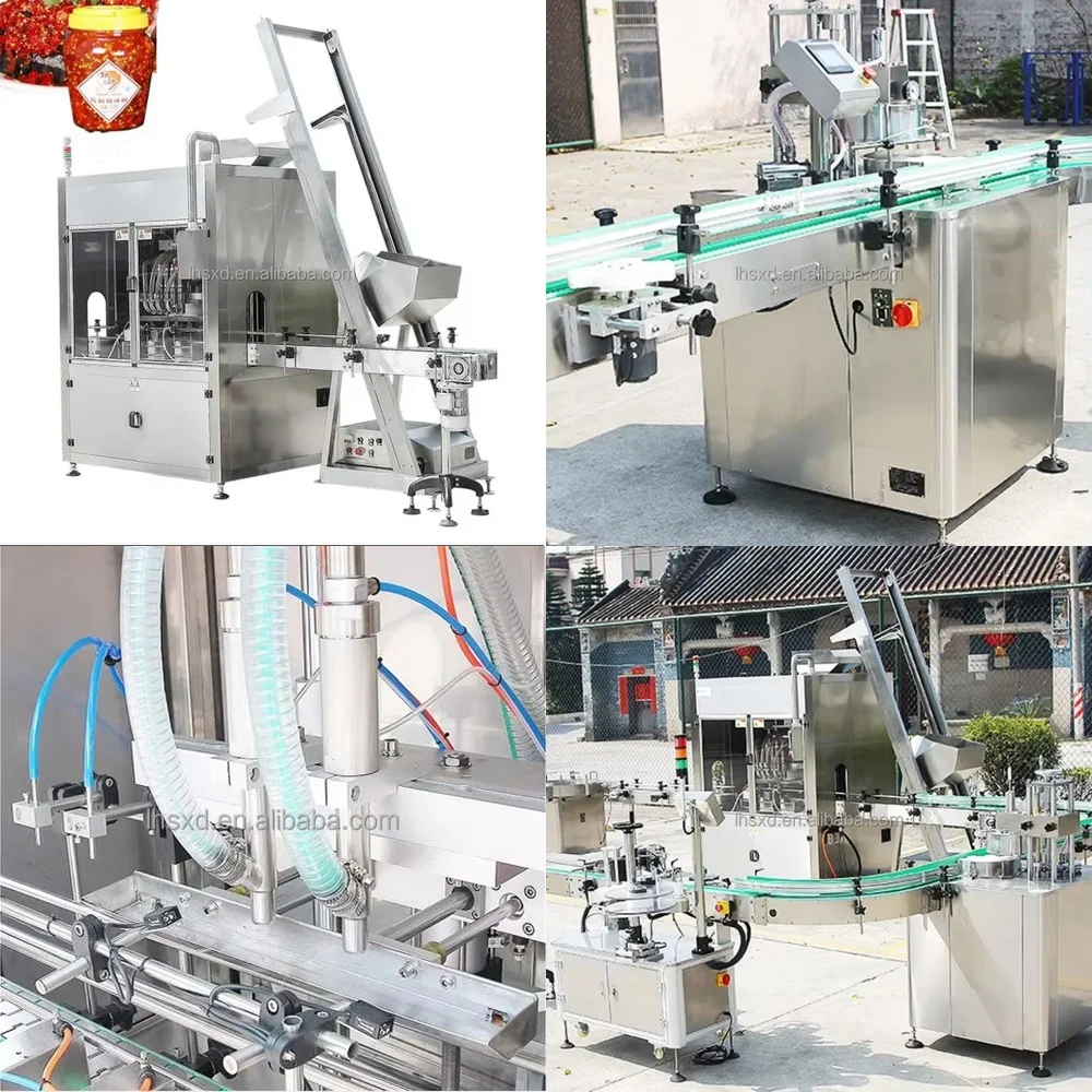 Automatic Chili Sauce Filling Machine for Quantitative Chopped Pepper Beef Sauce Canning Packaging Equipment for Food
Automatic Chili Sauce Filling Machine for Quantitative Chopped Pepper Beef Sauce Canning Packaging Equipment for Food