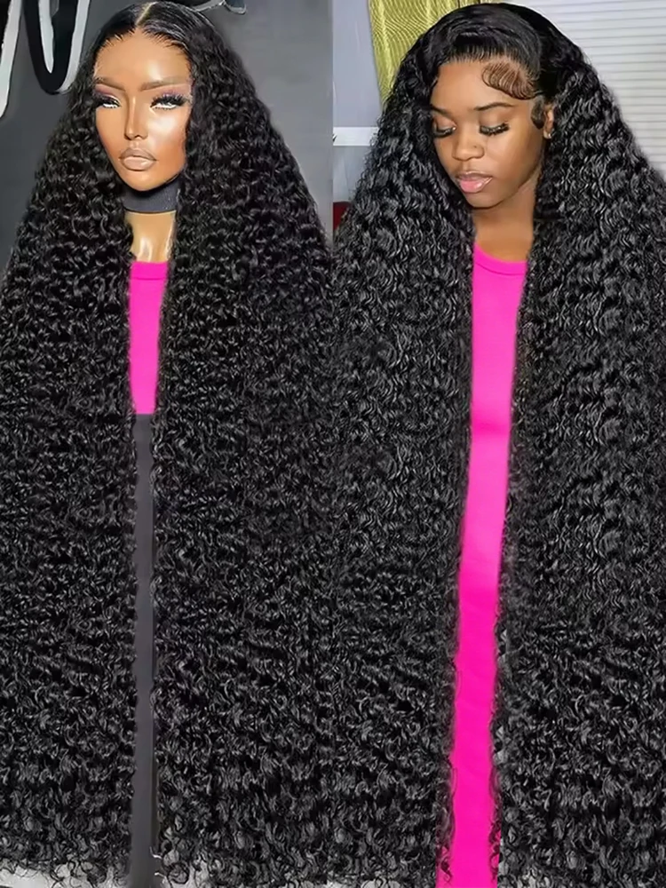 40 46 Inch 300% Density 13x6 HD Water Curly Lace Frontal Wigs Preplucked 13x4 Loose Deep Wave Human Hair Wig For Women Brazilian
40 46 Inch 300% Density 13x6 HD Water Curly Lace Frontal Wigs Preplucked 13x4 Loose Deep Wave Human Hair Wig For Women Brazilian