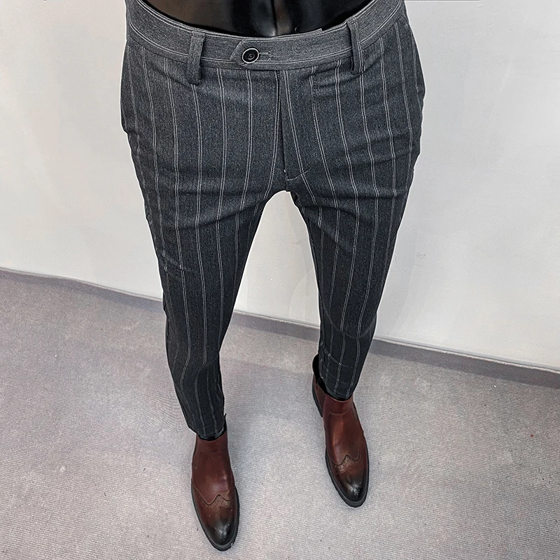 2024 Spring Pants Men's Non-iron Slim Fit Men Business Stripe Pant Fashions Fit High Quality Casual Gray Dress Suit Trousers Men
2024 Spring Pants Men's Non-iron Slim Fit Men Business Stripe Pant Fashions Fit High Quality Casual Gray Dress Suit Trousers Men