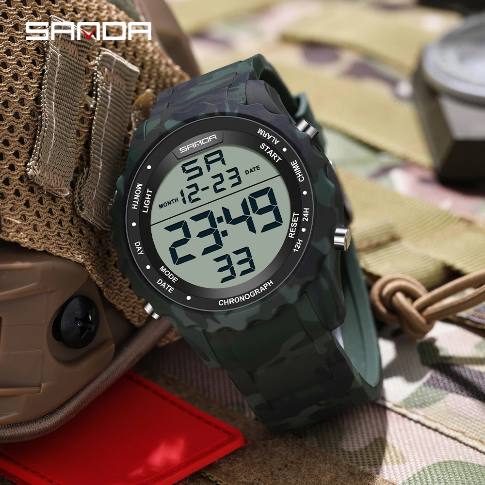 SANDA Top Brand 2184 G Style Camouflage LED DigitalWatch Men Waterproof Ms Sport Watches Male Electronic Watch 2025
SANDA Top Brand 2184 G Style Camouflage LED DigitalWatch Men Waterproof Ms Sport Watches Male Electronic Watch 2025 