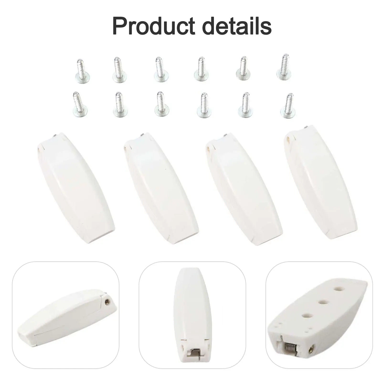 Прочные 4 шт. дверные зажимы для хранения багажа на колесах, идеально подходят для прицепов на колесах и кемперов. В комплект входят установочные винты. 
Прочные 4 шт. дверные зажимы для хранения багажа на колесах, идеально подходят для прицепов на колесах и кемперов. В комплект входят установочные винты.