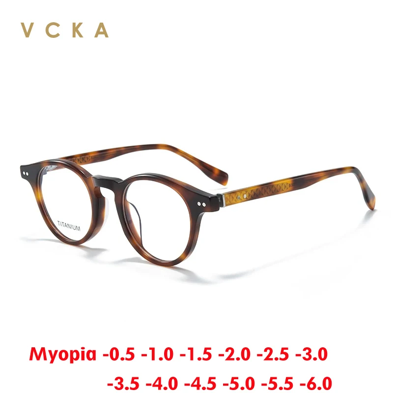 VCKA винтажные ацетатные очки для близорукости, оправа для мужчин, ретро очки ручной работы по рецепту, женские очки люксового бренда от -0,50 до -10
VCKA винтажные ацетатные очки для близорукости, оправа для мужчин, ретро очки ручной работы по рецепту, женские очки люксового бренда от -0,50 до -10