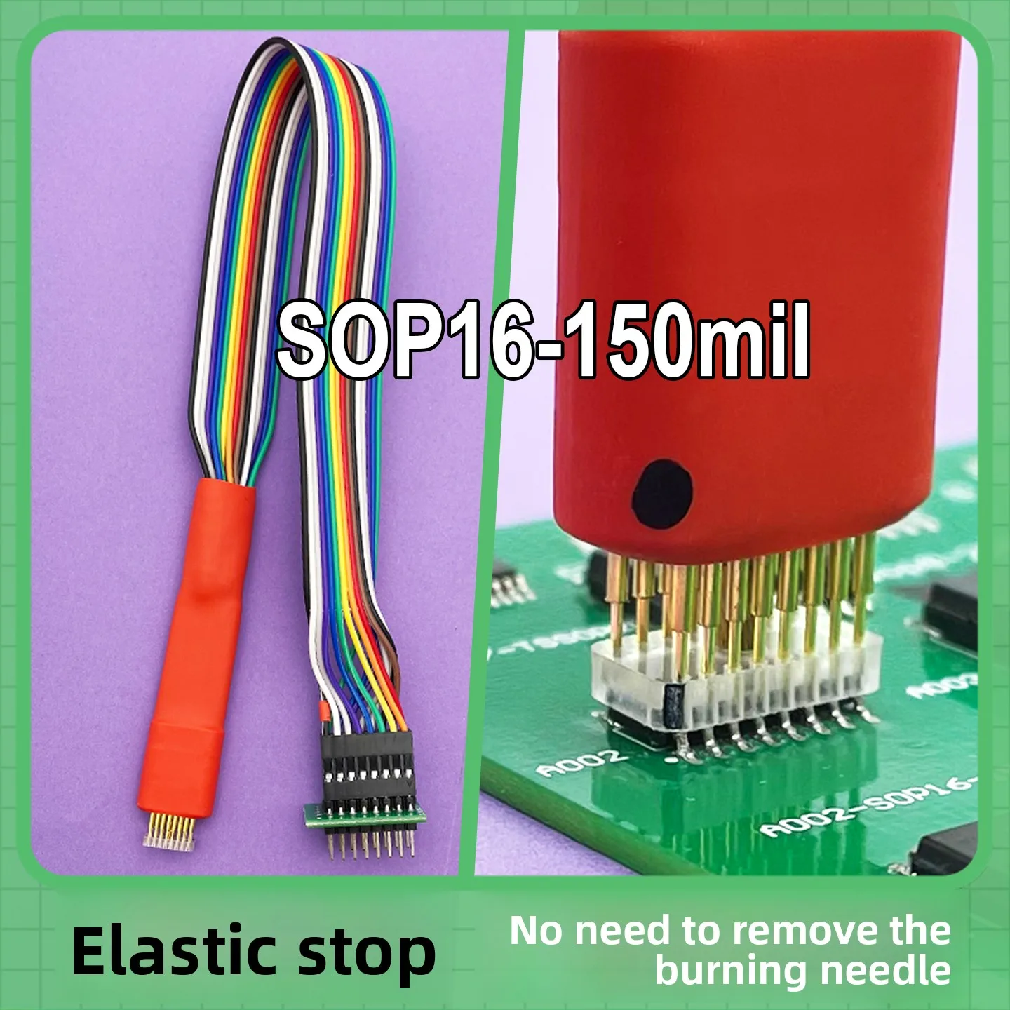SOP20/28/16/18/14 Universal Programming Probe – Gantry Spring Loaded Pogo Pins, 1.27mm Pitch for IC Burner
SOP20/28/16/18/14 Universal Programming Probe – Gantry Spring Loaded Pogo Pins, 1.27mm Pitch for IC Burner