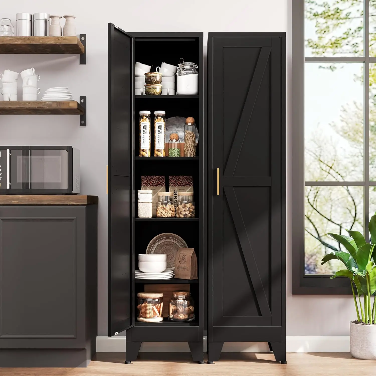 67" H Black Bathroom Storage,Metal Tall Narrow Bathroom Floor Cabinet,Skinny Bathroom Storage Cabinets with, Customized
67" H Black Bathroom Storage,Metal Tall Narrow Bathroom Floor Cabinet,Skinny Bathroom Storage Cabinets with, Customized