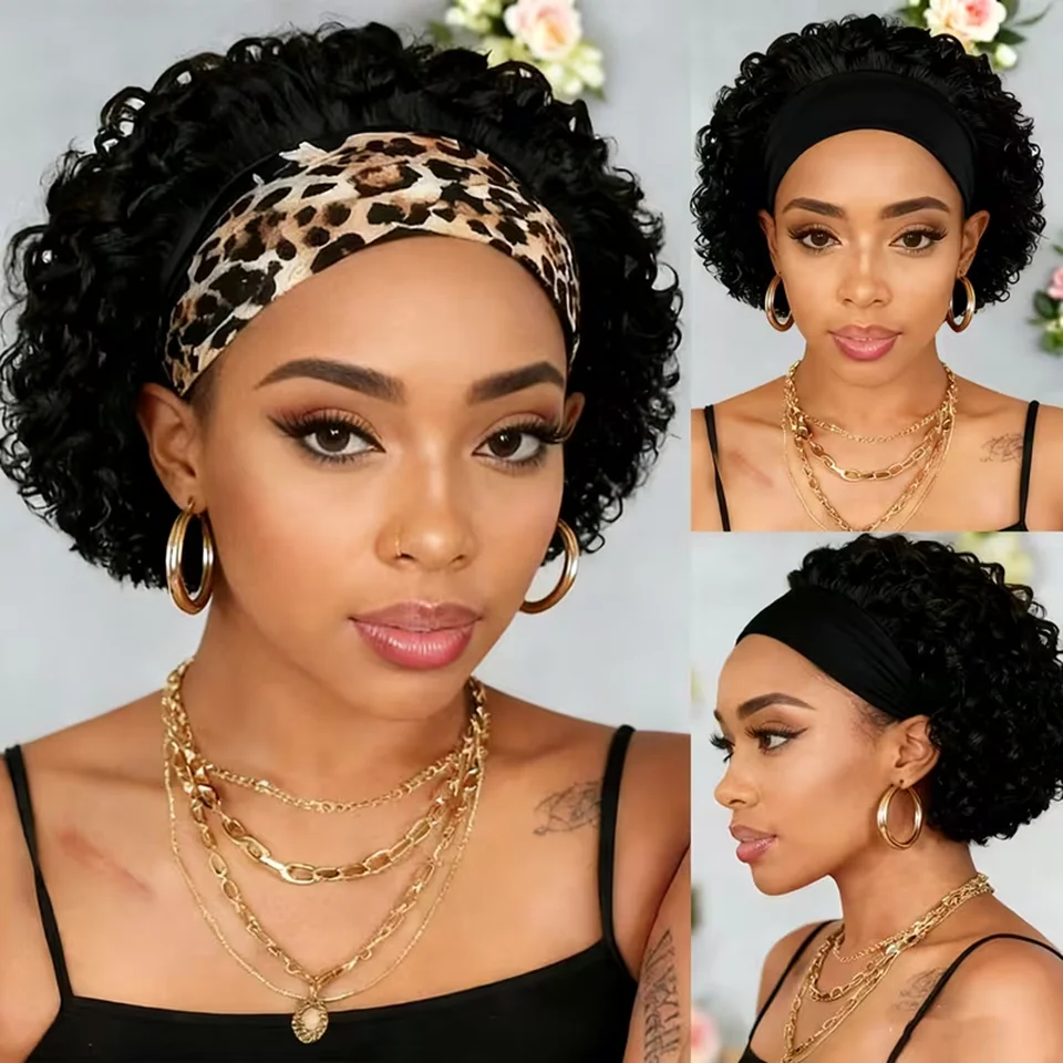 Headband Curly Bob Brazilian Natural Black Curly Headband Wig Human Hair Glueless Wear And Go Wig No Lace Front Elastic Band Wig
Headband Curly Bob Brazilian Natural Black Curly Headband Wig Human Hair Glueless Wear And Go Wig No Lace Front Elastic Band Wig