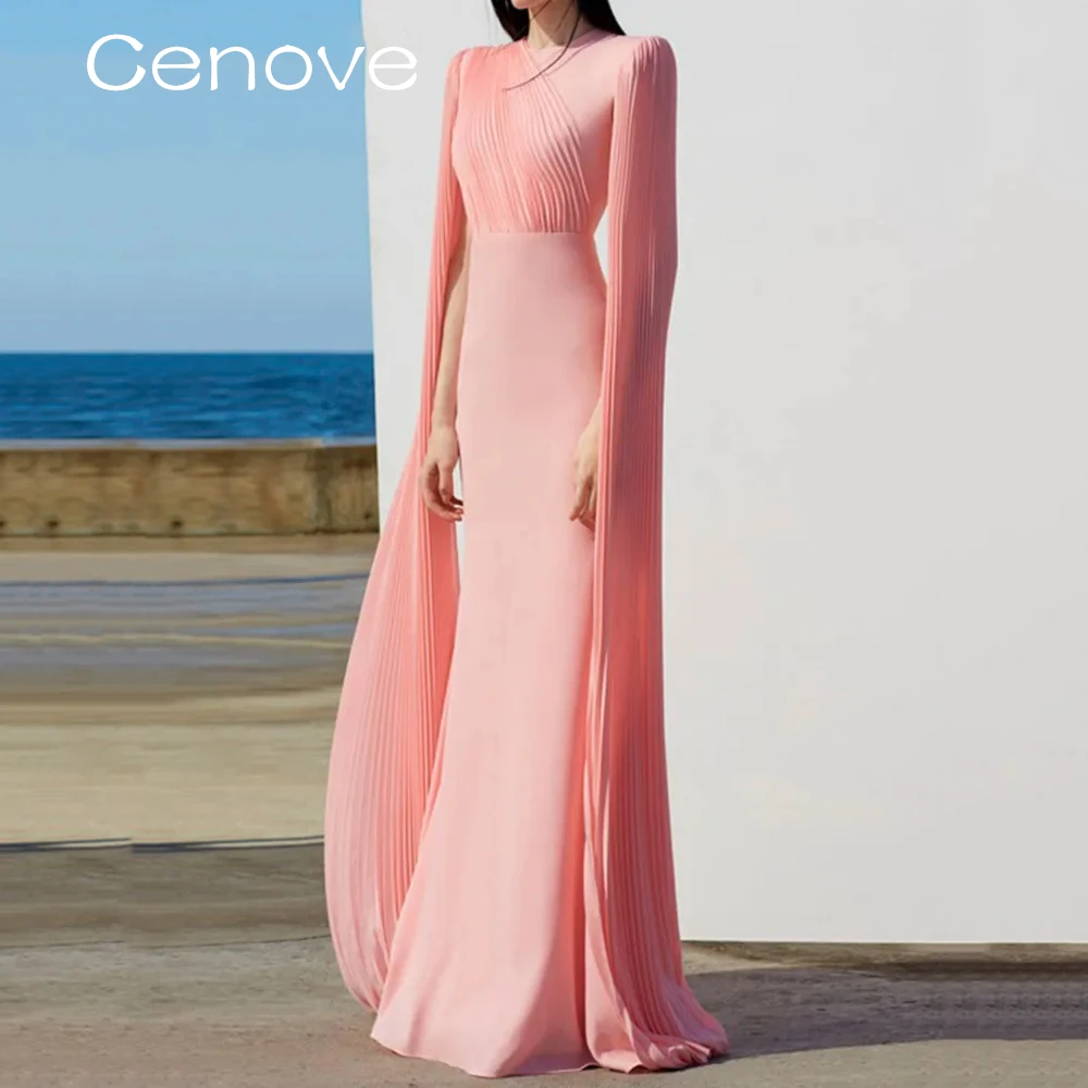 Cenove High O Neckline Prom Dress Long Sleeves With Floor Length Evening Elegant Party Dress For Women 2023
Cenove High O Neckline Prom Dress Long Sleeves With Floor Length Evening Elegant Party Dress For Women 2023