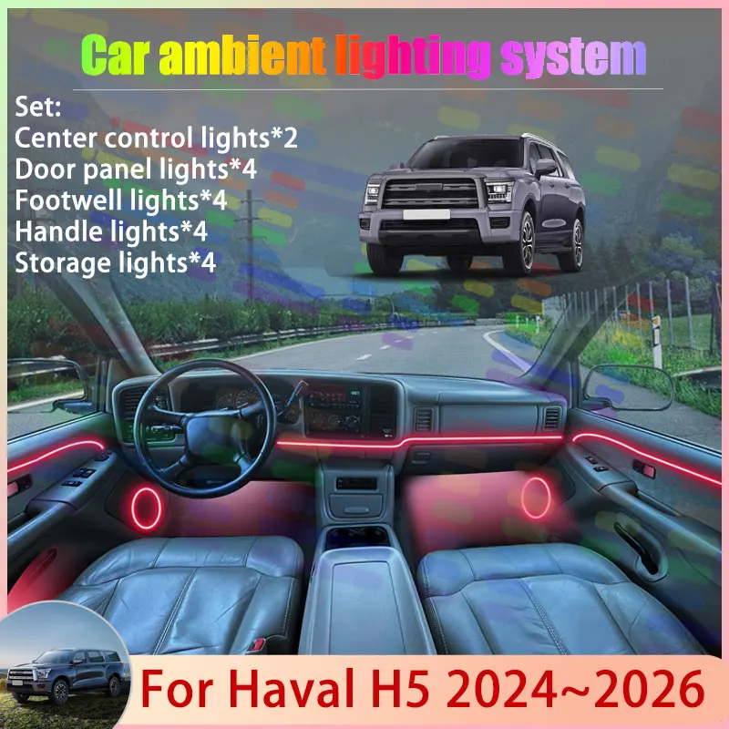 For Haval H5 2024 2025 2026 P04 MK2 2/18 in 1 Car Atmosphere Light Lamp RGB Shade Ensemble Streamer Atmosphere Set Accessories
For Haval H5 2024 2025 2026 P04 MK2 2/18 in 1 Car Atmosphere Light Lamp RGB Shade Ensemble Streamer Atmosphere Set Accessories