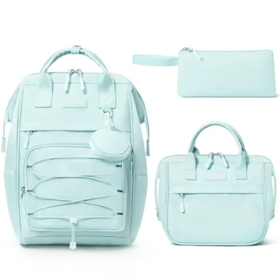 4-in-1 Backpack Set for Girls Waterproof School Backpack with Lunch Box Pencil Case and Earphone Bag 16L 15.6" Laptop Compatibl
4-in-1 Backpack Set for Girls Waterproof School Backpack with Lunch Box Pencil Case and Earphone Bag 16L 15.6" Laptop Compatibl