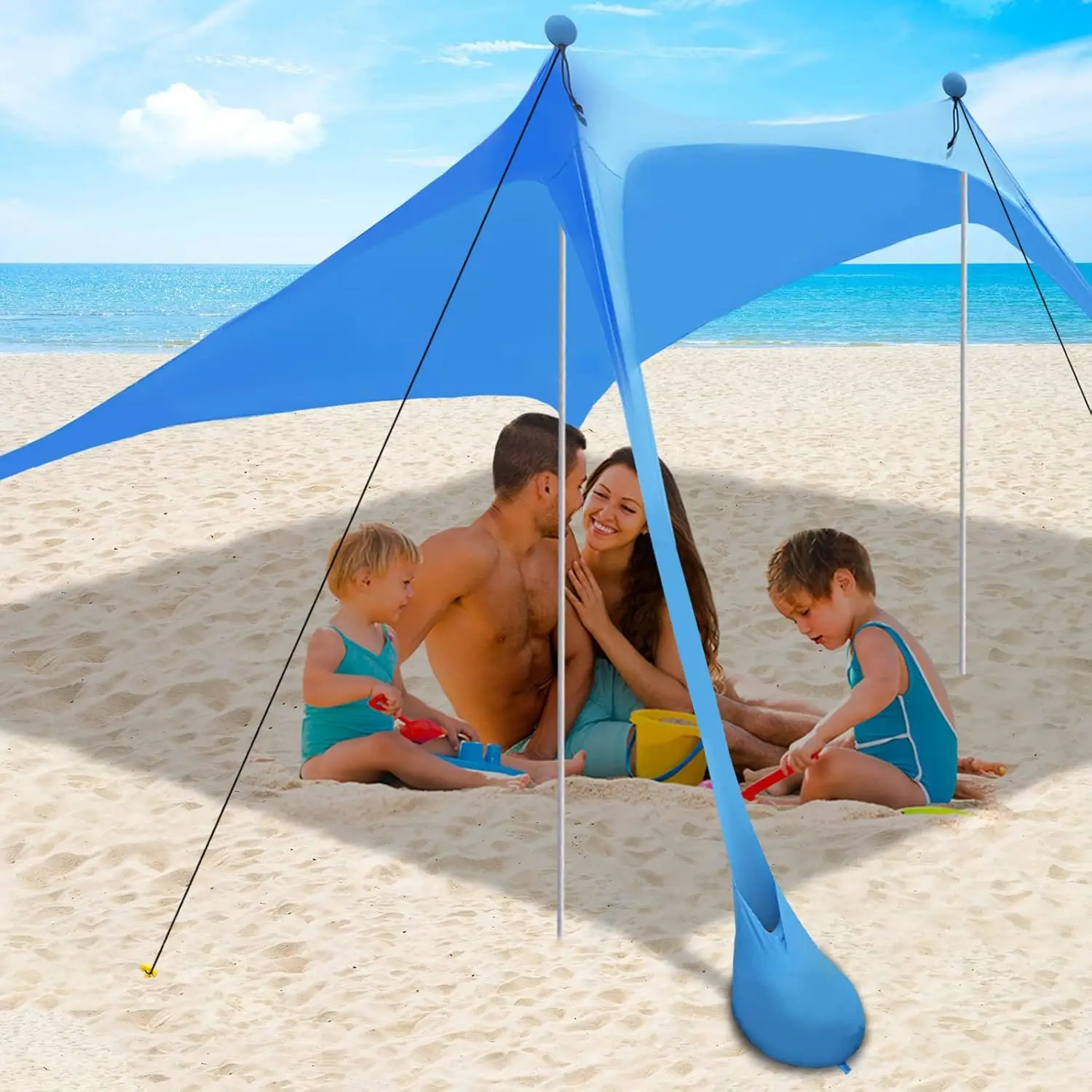 Beach Canopy Tent Sun Shade with UPF 50+ UV Protection, Beach Tent Sun Shelter with Sandbags, Poles
Beach Canopy Tent Sun Shade with UPF 50+ UV Protection, Beach Tent Sun Shelter with Sandbags, Poles