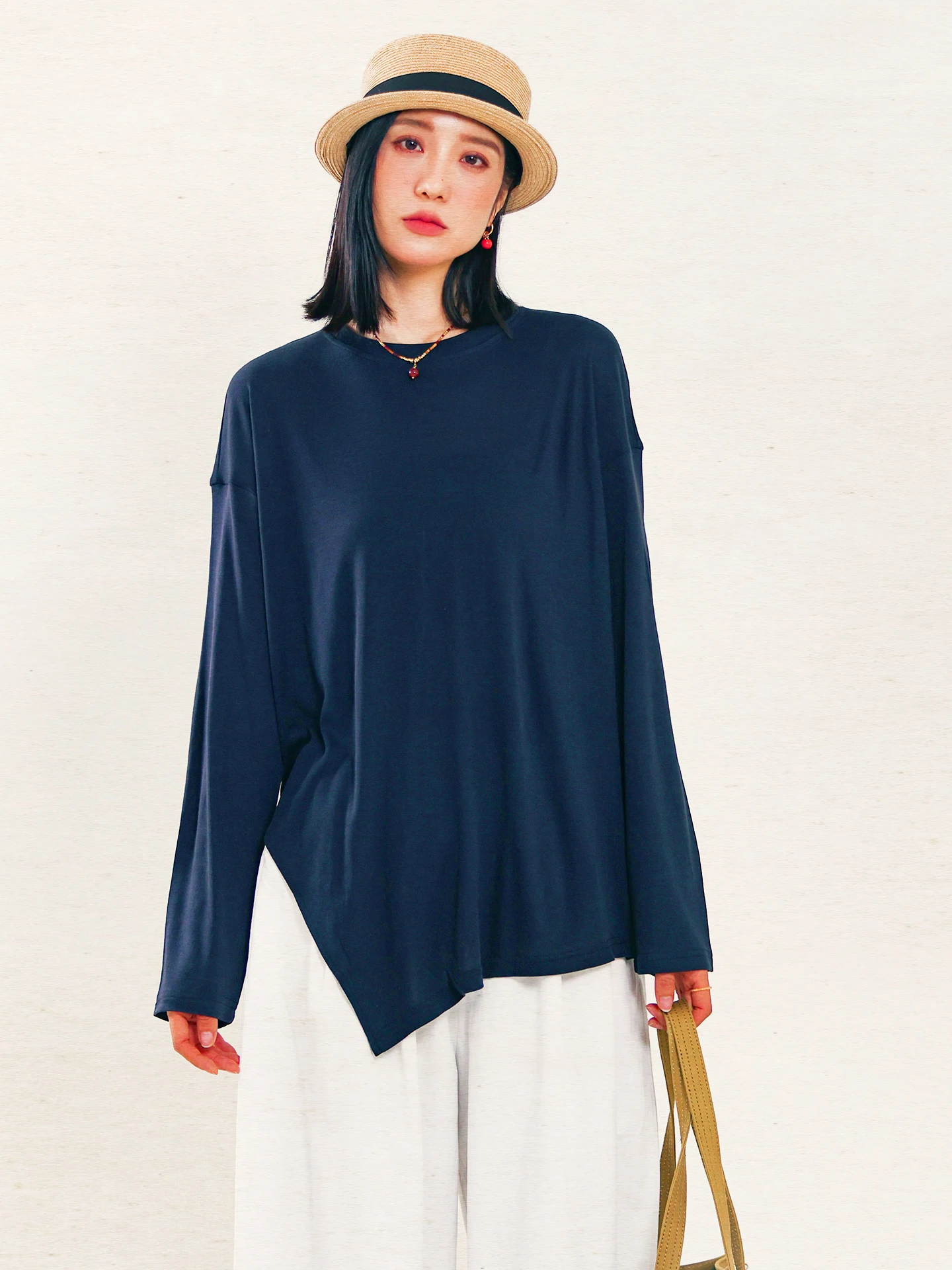 Pure Color Knitted Sweater Women's Loose Fit Long Sleeve round Neck Lenzing Lyocell Silk Spring Season Casual Style
Pure Color Knitted Sweater Women's Loose Fit Long Sleeve round Neck Lenzing Lyocell Silk Spring Season Casual Style