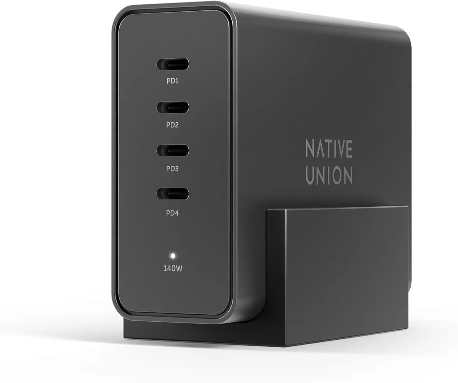 Быстрое зарядное устройство GaN PD 140W – 4-портовая настольная зарядная станция с подставкой для MacBook, iPad, iPhone и устройств с разъемом Type-C
Быстрое зарядное устройство GaN PD 140W – 4-портовая настольная зарядная станция с подставкой для MacBook, iPad, iPhone и устройств с разъемом Type-C