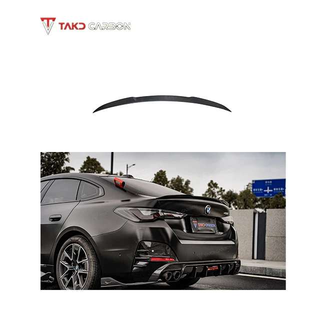 TAKD Hot Style Real Dry Carbon Fiber Rear Spoiler Wing Universal Trunk Spoiler for Cars for bmws 4 Series G26 2021-UP
TAKD Hot Style Real Dry Carbon Fiber Rear Spoiler Wing Universal Trunk Spoiler for Cars for bmws 4 Series G26 2021-UP