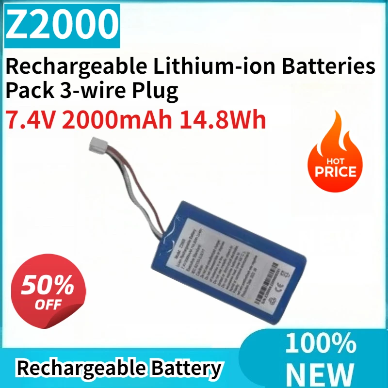 High Quality 100% New Z2000 7.4V 2000mAh 14.8Wh Rechargeable Lithium-ion Batteries Pack 3-wire Plug
High Quality 100% New Z2000 7.4V 2000mAh 14.8Wh Rechargeable Lithium-ion Batteries Pack 3-wire Plug
