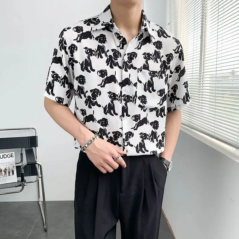 Men's Shirt with Pocket Loose Short Sleeve Male Shirts Floral Print Slim Fit High Quality Luxury Sleeves Aesthetic Casual Silk
Men's Shirt with Pocket Loose Short Sleeve Male Shirts Floral Print Slim Fit High Quality Luxury Sleeves Aesthetic Casual Silk