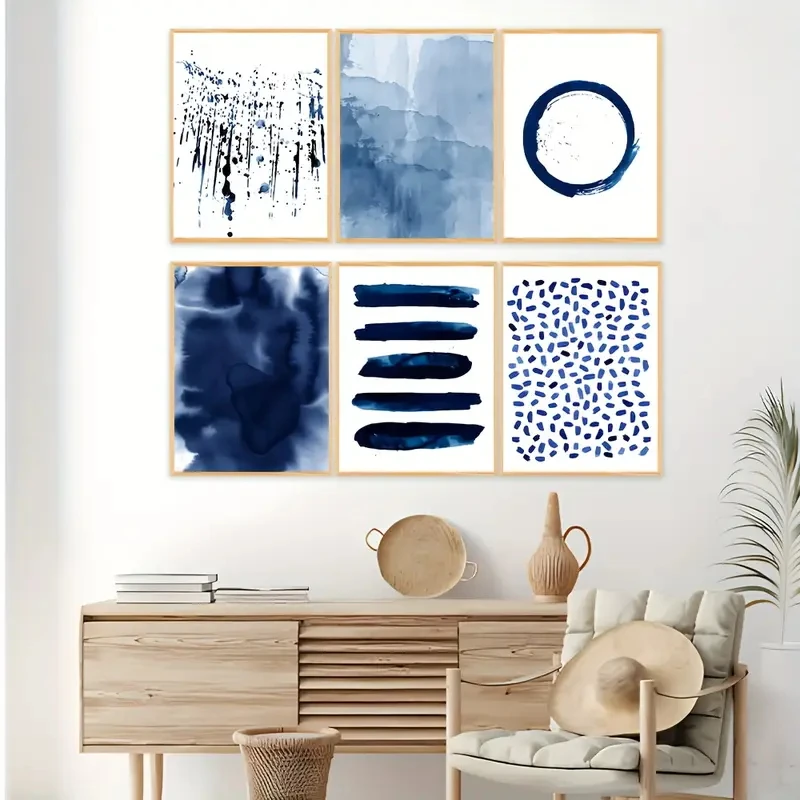 6pcs Canvas Posters, Blue Wall Art Abstract and Simple Painting Prints, Bohemian Home Decoration, Scandinavian Modern Art Prints
6pcs Canvas Posters, Blue Wall Art Abstract and Simple Painting Prints, Bohemian Home Decoration, Scandinavian Modern Art Prints