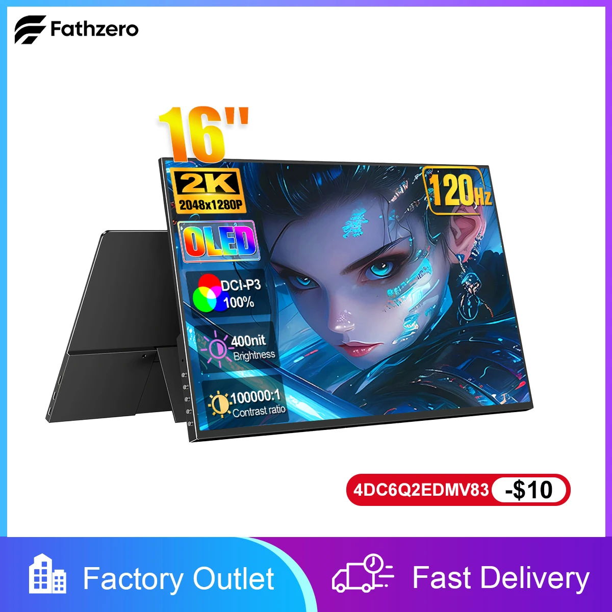 16-inch Portable OLED Monitor 2K 120Hz Gaming Laptop Extender 100000:1 Office Travel Display HDMI USBC For PC Mac Phone PS5 Xbox
16-inch Portable OLED Monitor 2K 120Hz Gaming Laptop Extender 100000:1 Office Travel Display HDMI USBC For PC Mac Phone PS5 Xbox
