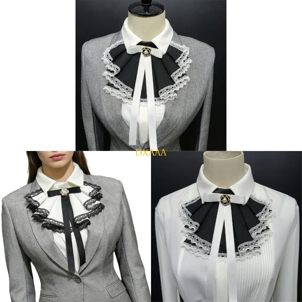 DXAA Women's Lace False Collar Detachable Collar Blouse Half Shirts Collars Layered Ruffled Detachable Tie Costume Accessory
DXAA Women's Lace False Collar Detachable Collar Blouse Half Shirts Collars Layered Ruffled Detachable Tie Costume Accessory