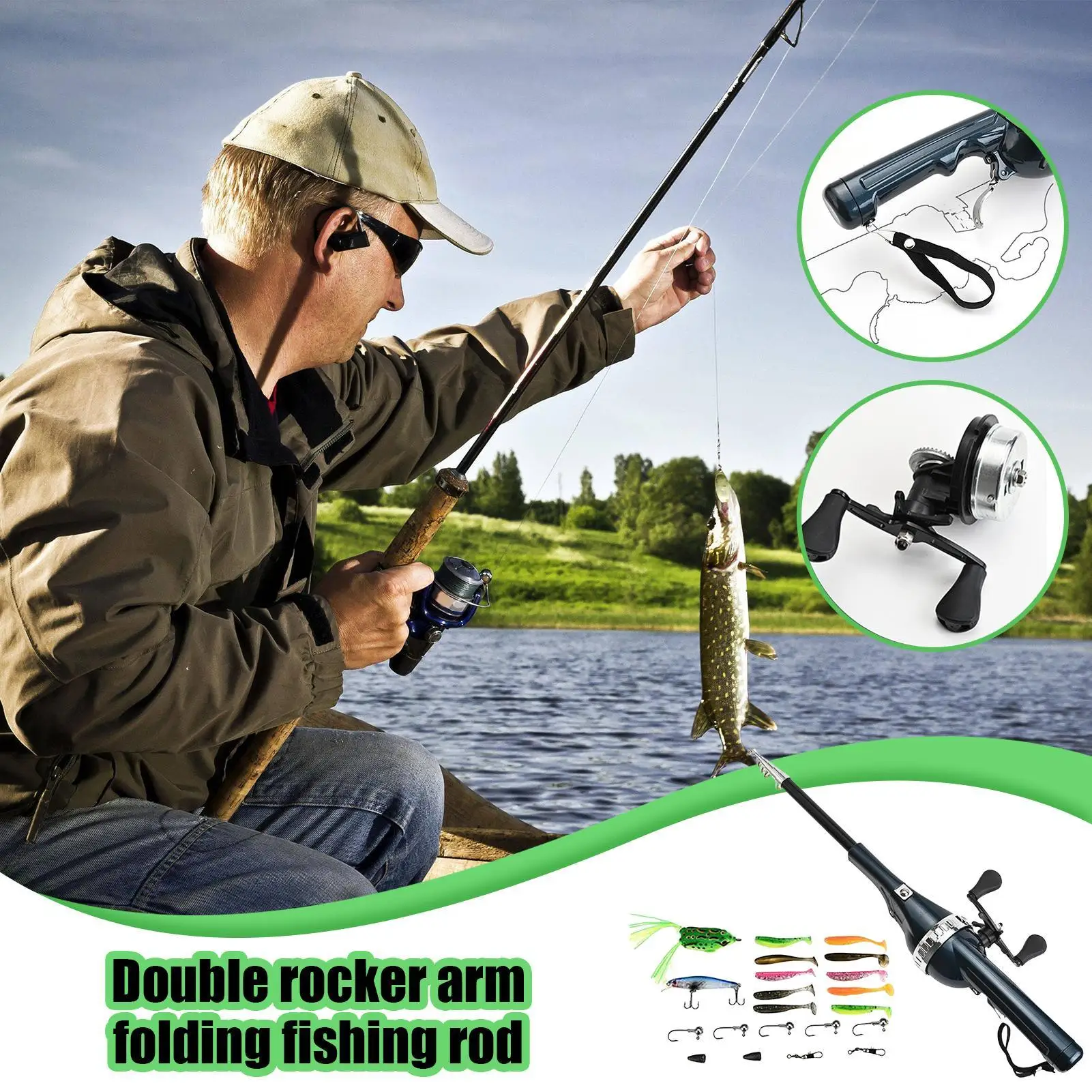 Telescopic Fishing Rod Portable Alloy Fishing Pole Foldable Extendable Fish Equipment For Neighbor Uncle Father Grandfather 
Telescopic Fishing Rod Portable Alloy Fishing Pole Foldable Extendable Fish Equipment For Neighbor Uncle Father Grandfather