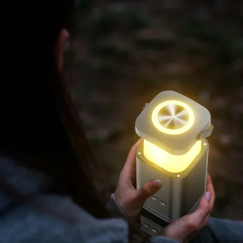 Уличный портативный светодиодный светильник для кемпинга с Bluetooth-динамиком Многофункциональный атмосферный светильник RGB и внешний аккумулятор (зарядка типа C)
Уличный портативный светодиодный светильник для кемпинга с Bluetooth-динамиком Многофункциональный атмосферный светильник RGB и внешний аккумулятор (зарядка типа C)