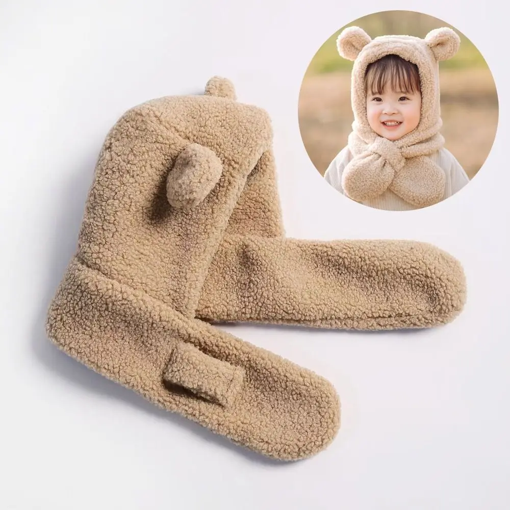 Cartoon Bear Ears Baby Hat Scarf Warm Neck Plush Scarf Set Hooded Balaclava Windproof Baby Integrated Cap Scarf Boys Girls
Cartoon Bear Ears Baby Hat Scarf Warm Neck Plush Scarf Set Hooded Balaclava Windproof Baby Integrated Cap Scarf Boys Girls