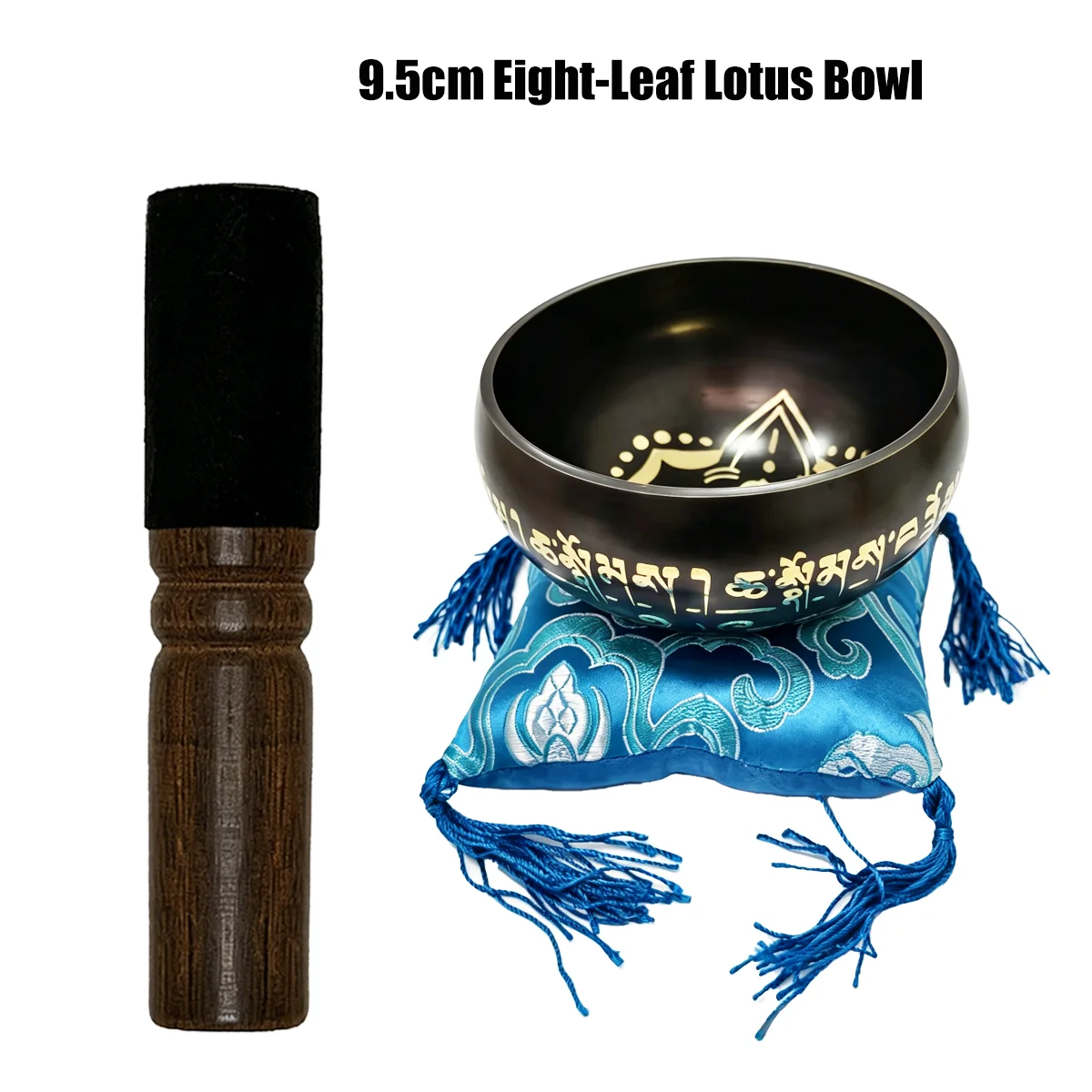 Miwayer Handmade Nepalese Singing Bowl 9.5cm Black-Gold Eight-Petal Lotus Design for Meditation And Healing
Miwayer Handmade Nepalese Singing Bowl 9.5cm Black-Gold Eight-Petal Lotus Design for Meditation And Healing