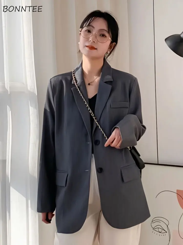 Blazers Women Casual Simple All-match Basic Korean Style Classic Temperament Ladies Fashion Ulzzang Spring Vintage Streetwear
Blazers Women Casual Simple All-match Basic Korean Style Classic Temperament Ladies Fashion Ulzzang Spring Vintage Streetwear