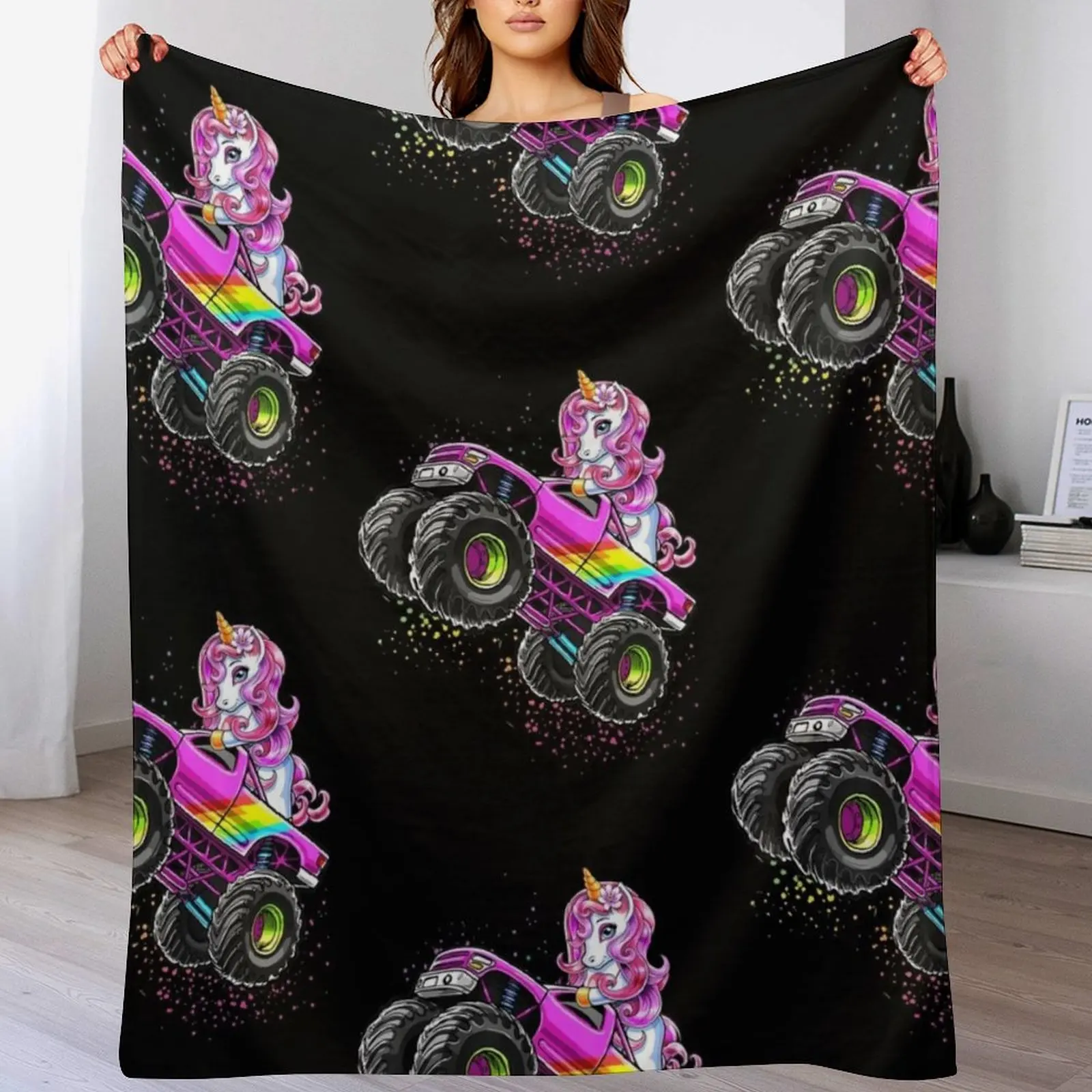 Monster Truck Unicorn Birthday Party Monster Truck Girl Gift Throw Blanket Stylish Couch Blanket for Home Living Room
Monster Truck Unicorn Birthday Party Monster Truck Girl Gift Throw Blanket Stylish Couch Blanket for Home Living Room