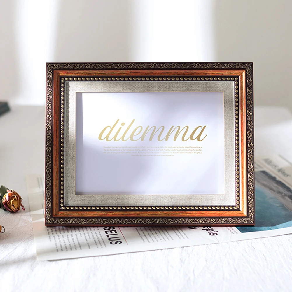 European Style Retro Photo Frame Picture Certificate Customized Home Decor Vintage Desktop Wall Hanging Gift Ornament Room Wed
European Style Retro Photo Frame Picture Certificate Customized Home Decor Vintage Desktop Wall Hanging Gift Ornament Room Wed