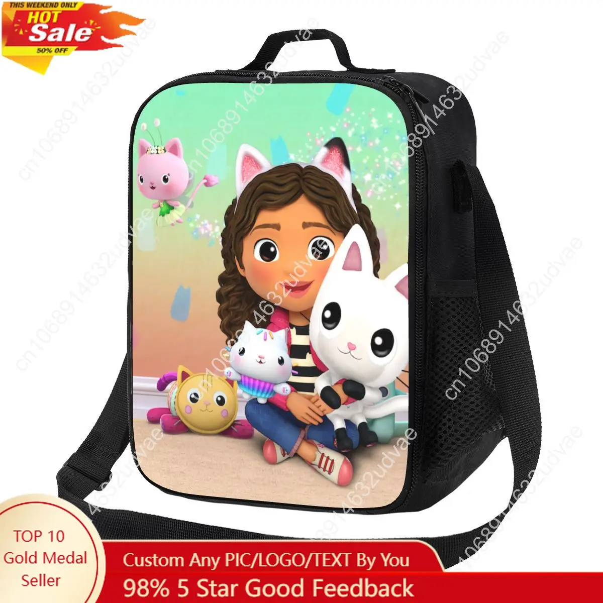 Gabbys Dollhouse Insulated Lunch Bags for School Office Gabby Cat Pandy Paws Portable Cooler Thermal Bento Box Women Kids
Gabbys Dollhouse Insulated Lunch Bags for School Office Gabby Cat Pandy Paws Portable Cooler Thermal Bento Box Women Kids