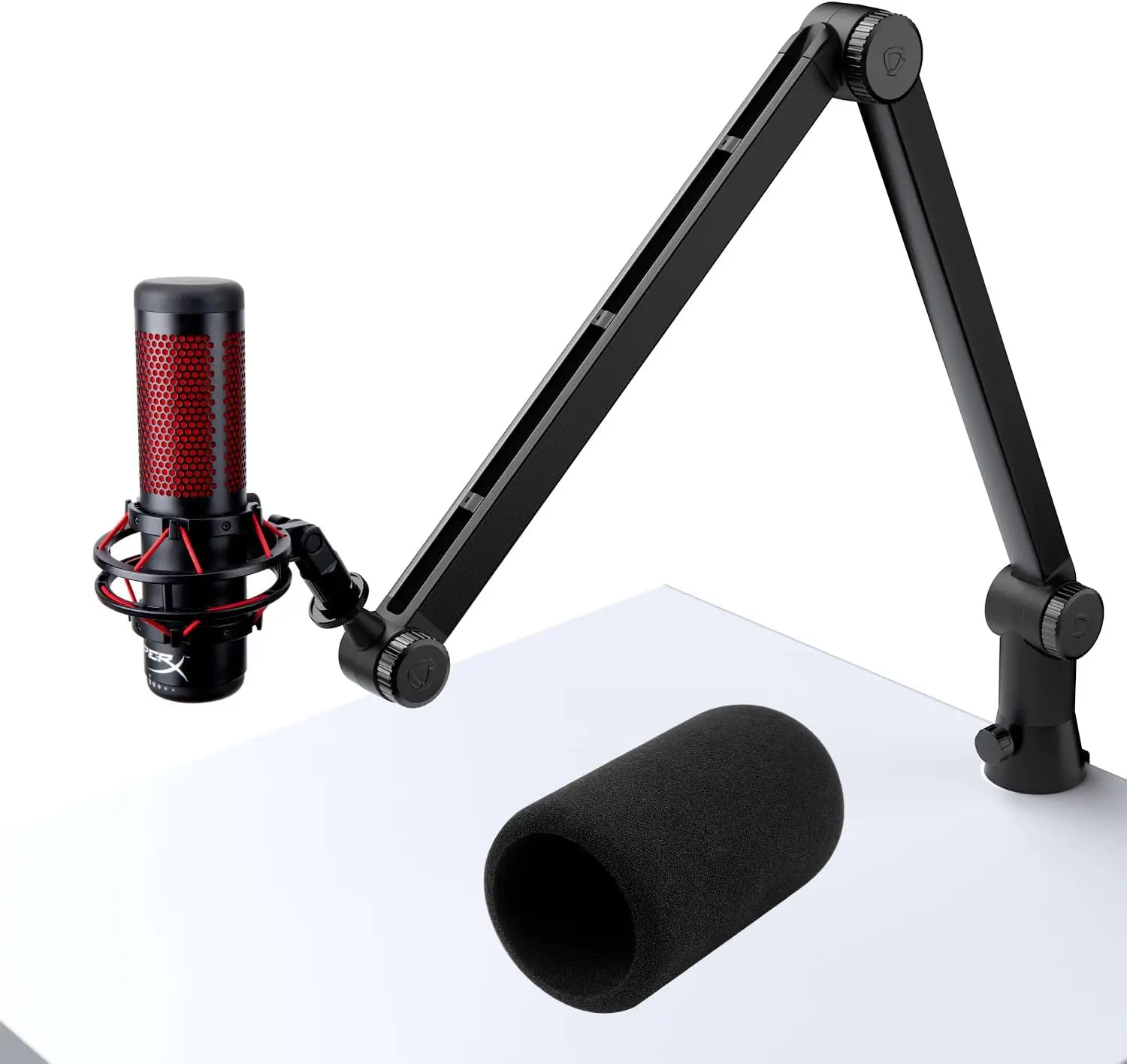 Heavy Duty Microphone Arm with Pop Filter, 360° Rotatable for QuadCast S - Upgraded Design
Heavy Duty Microphone Arm with Pop Filter, 360° Rotatable for QuadCast S - Upgraded Design