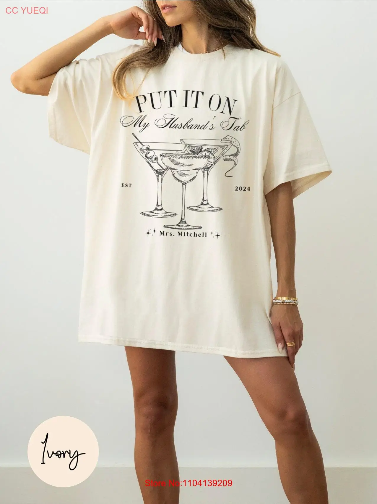 Put It on My Husbands Tab Bride to Be T Shirt Cute Bachelorette Party favor Funny honeymoon engagement for Mrs Wife
Put It on My Husbands Tab Bride to Be T Shirt Cute Bachelorette Party favor Funny honeymoon engagement for Mrs Wife
