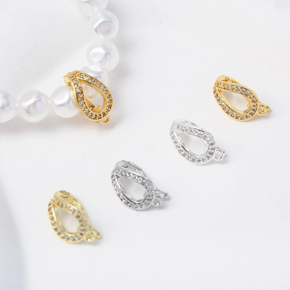 CZ Twister Hinged Necklace Shortener Enhancer Clasp Lock Brass Pendant Bail Connector For Diy Pearl Bead Bracelet Jewelry Making
CZ Twister Hinged Necklace Shortener Enhancer Clasp Lock Brass Pendant Bail Connector For Diy Pearl Bead Bracelet Jewelry Making