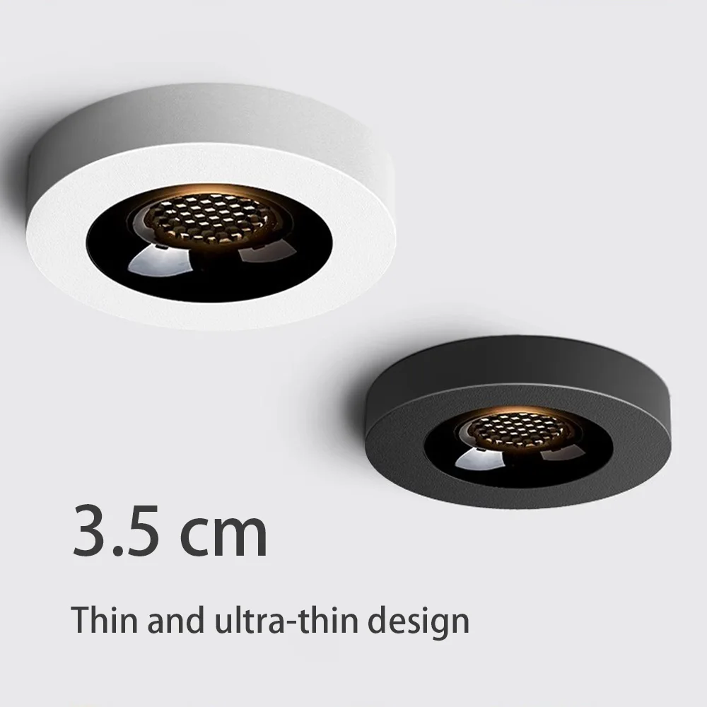 Ultra-thin surface mounted spotlight Anti-glare full-spectrum household living room without main light Ceiling small downlight
Ultra-thin surface mounted spotlight Anti-glare full-spectrum household living room without main light Ceiling small downlight