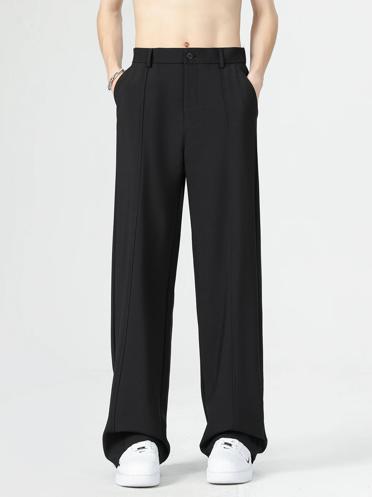 Light Business Style Men's Casual Wide Leg Pants Summer Thin Loose Straight Cut Trousers Comfortable Breathable Youth Fashion
Light Business Style Men's Casual Wide Leg Pants Summer Thin Loose Straight Cut Trousers Comfortable Breathable Youth Fashion