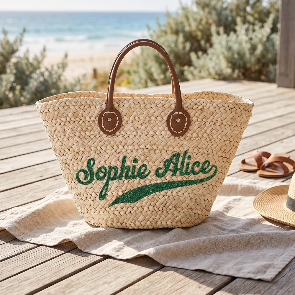 2026 personalized customization Name straw bag with glitter texturefor women summer beach bag tote bag summer large capacity
2026 personalized customization Name straw bag with glitter texturefor women summer beach bag tote bag summer large capacity