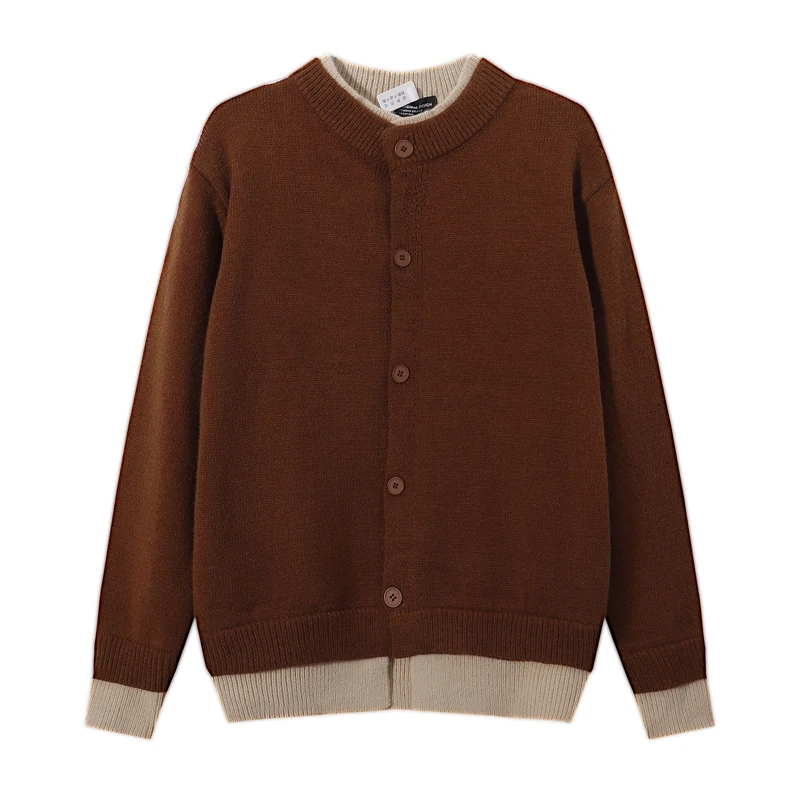 Поддельный двухсекционный однобортный вязаный свитер с круглым вырезом для мужчин и женщин, зимний черный, коричневый, серый, сохраняющий тепло, свитер, одежда
Поддельный двухсекционный однобортный вязаный свитер с круглым вырезом для мужчин и женщин, зимний черный, коричневый, серый, сохраняющий тепло, свитер, одежда