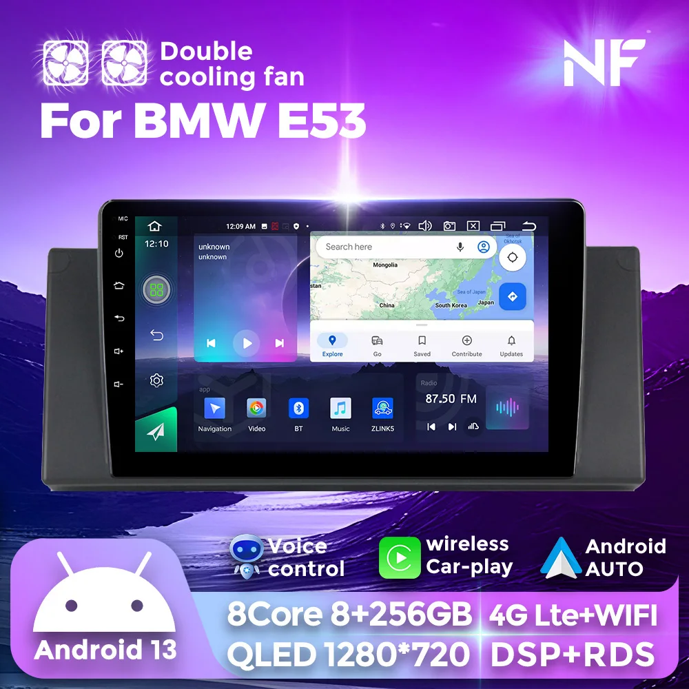 NEW Android 13 2din Car Radio Multimedia Video Player Navigation GPS For BMW M5 E39 E53 X5 1999-2006 Wireless Carplay Audio Unit
NEW Android 13 2din Car Radio Multimedia Video Player Navigation GPS For BMW M5 E39 E53 X5 1999-2006 Wireless Carplay Audio Unit