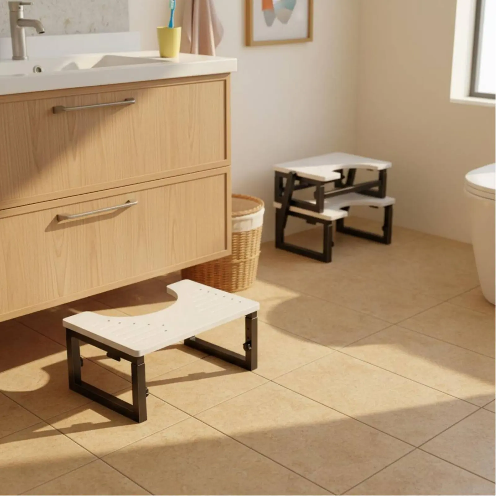 Folding Toilet Stool Space-Saving Foldable Toilet Stool Easy to Clean
Folding Toilet Stool Space-Saving Foldable Toilet Stool Easy to Clean