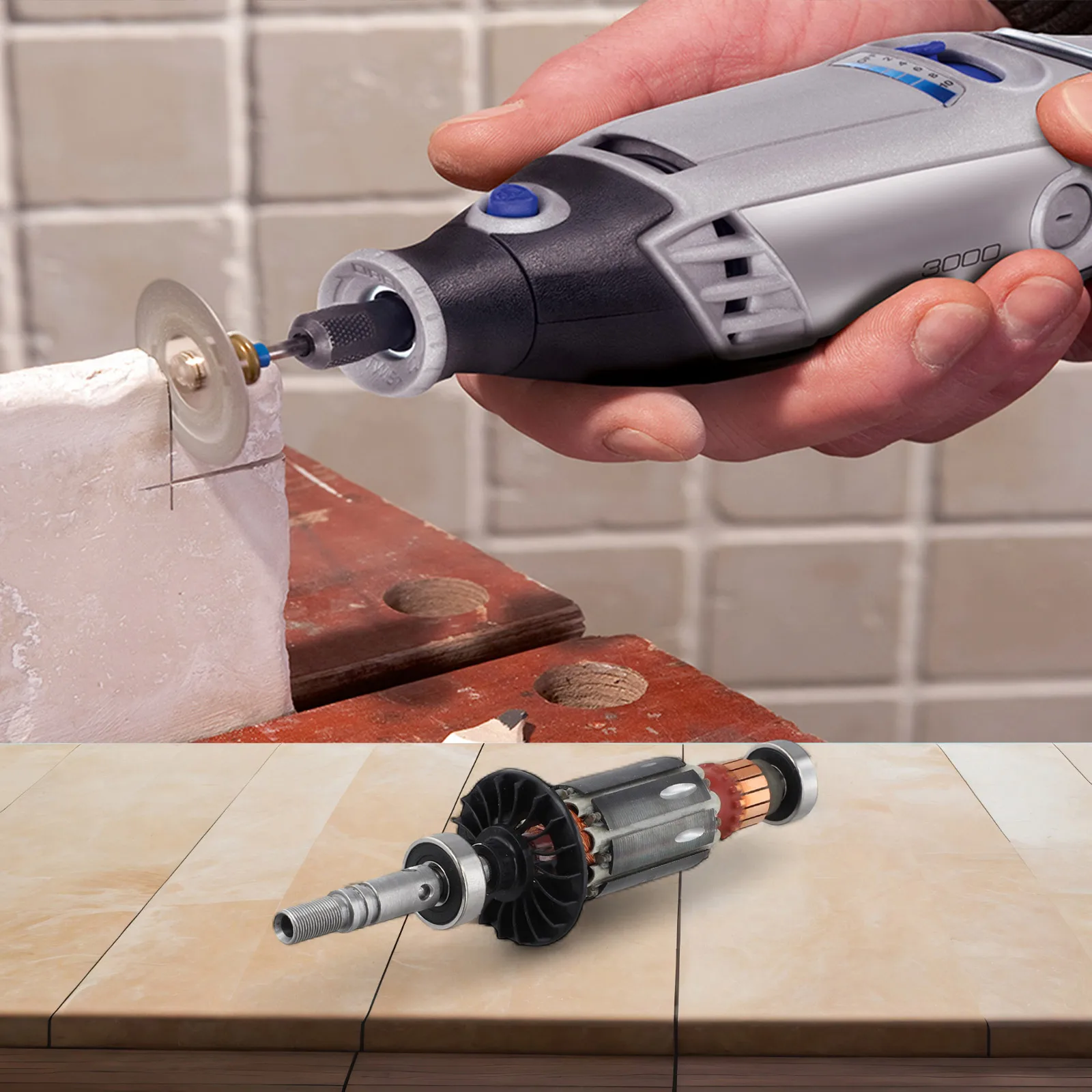 2610009848 Armature For Dremel 3000 For Dremel 3000 Rotary Tool 2610009848 Metal Switch Housing Spindle Assembly
2610009848 Armature For Dremel 3000 For Dremel 3000 Rotary Tool 2610009848 Metal Switch Housing Spindle Assembly