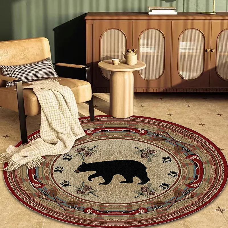 American Vintage Plush Round Carpet Anti Slip Soft Rugs Living Room Home Decor Kids Bedroom Floor Play Mat
American Vintage Plush Round Carpet Anti Slip Soft Rugs Living Room Home Decor Kids Bedroom Floor Play Mat