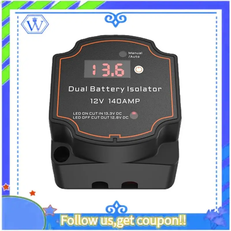 M46K-Smart Dual Battery Isolator 12V 140A Digital Voltage Sensitive Relay VSR Split Charge For Campers Car RV Marine Truck
M46K-Smart Dual Battery Isolator 12V 140A Digital Voltage Sensitive Relay VSR Split Charge For Campers Car RV Marine Truck