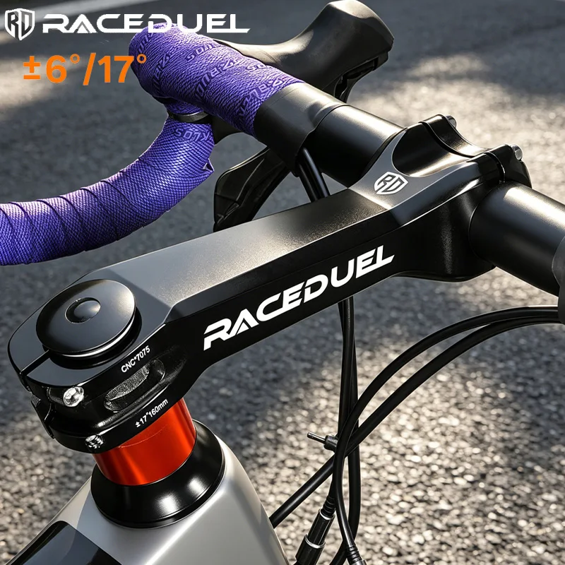 RACEDUEL Road Bike Stem Extension 6/17 Degree Handlebar Stem 160/170/180mm CNC Aluminum Alloy Bicycle Power Bike Mtb Bike Table
RACEDUEL Road Bike Stem Extension 6/17 Degree Handlebar Stem 160/170/180mm CNC Aluminum Alloy Bicycle Power Bike Mtb Bike Table