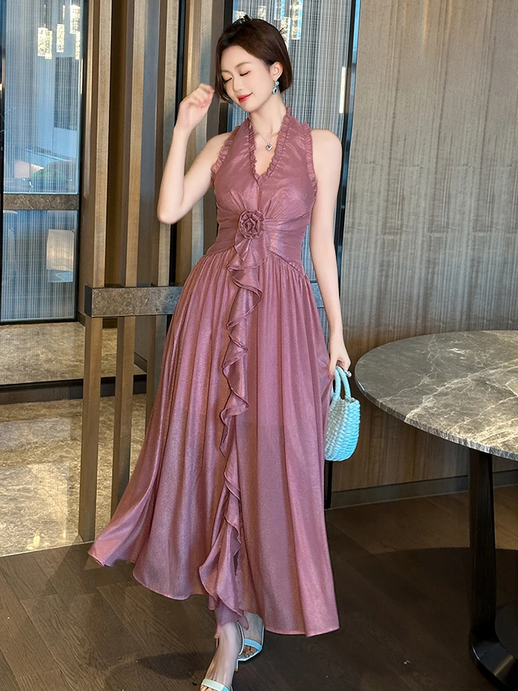 Elegant Ruffle Vacation Holiday Long Dress Women Clothes Sexy V-Neck Sleeveless Maxi A-Line Robe Party Birthday Vestidos Fiesta
Elegant Ruffle Vacation Holiday Long Dress Women Clothes Sexy V-Neck Sleeveless Maxi A-Line Robe Party Birthday Vestidos Fiesta