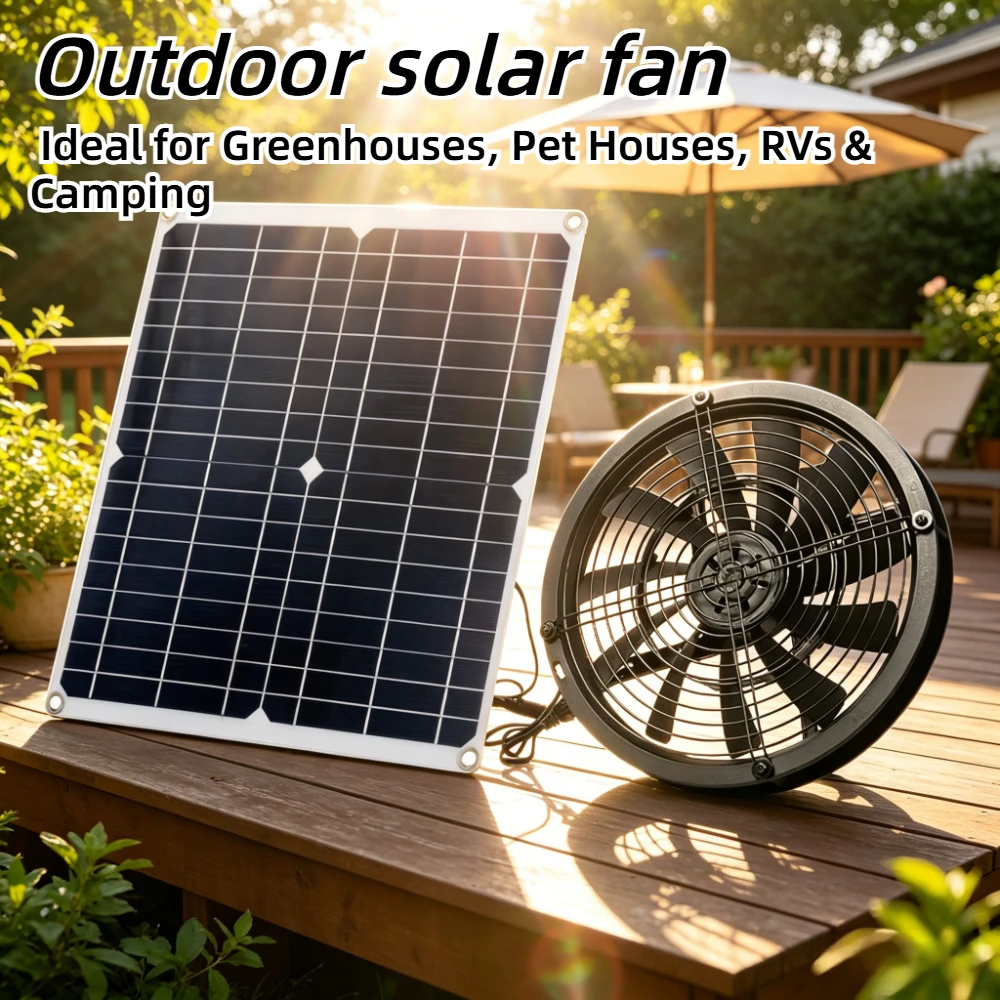 15W 25W Solar Powered Exhaust Fan Weatherproof Ventilation Kit for Greenhouse Chicken Coop Dog House RV Shed Outdoor Durable
15W 25W Solar Powered Exhaust Fan Weatherproof Ventilation Kit for Greenhouse Chicken Coop Dog House RV Shed Outdoor Durable